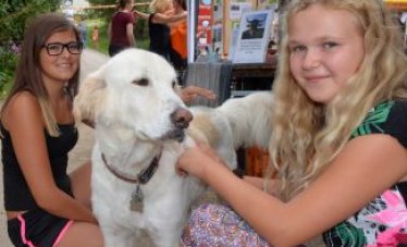 Hofhund "Sammy" erfreute v.a. die Kinder